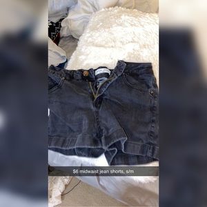 high rise jean shorts :)